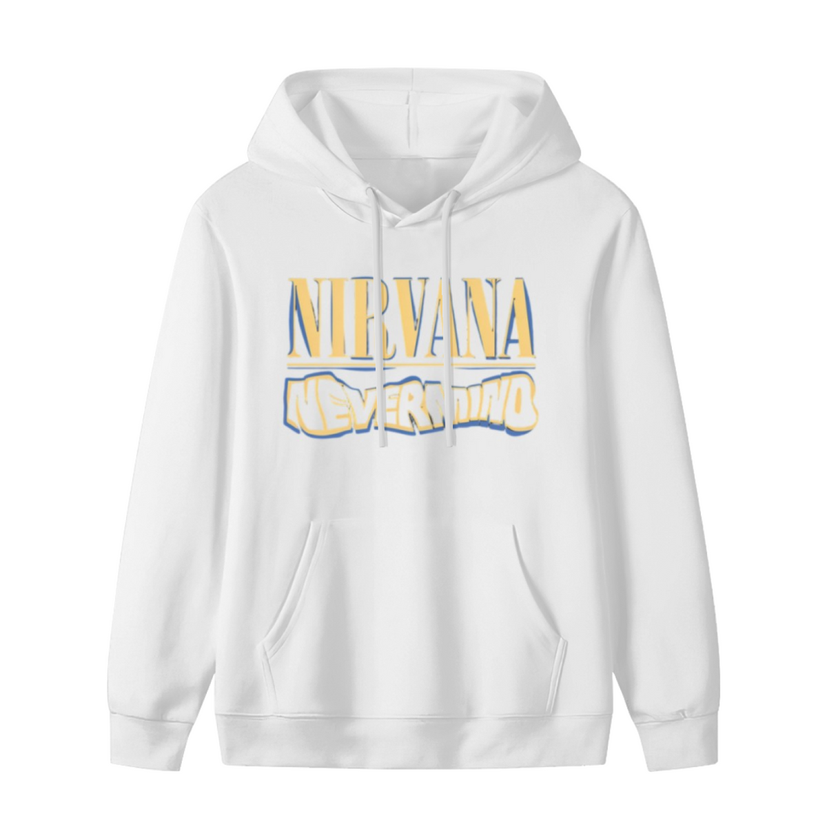 Nirvana Nevermind Blue Yellow Logo Hoodie