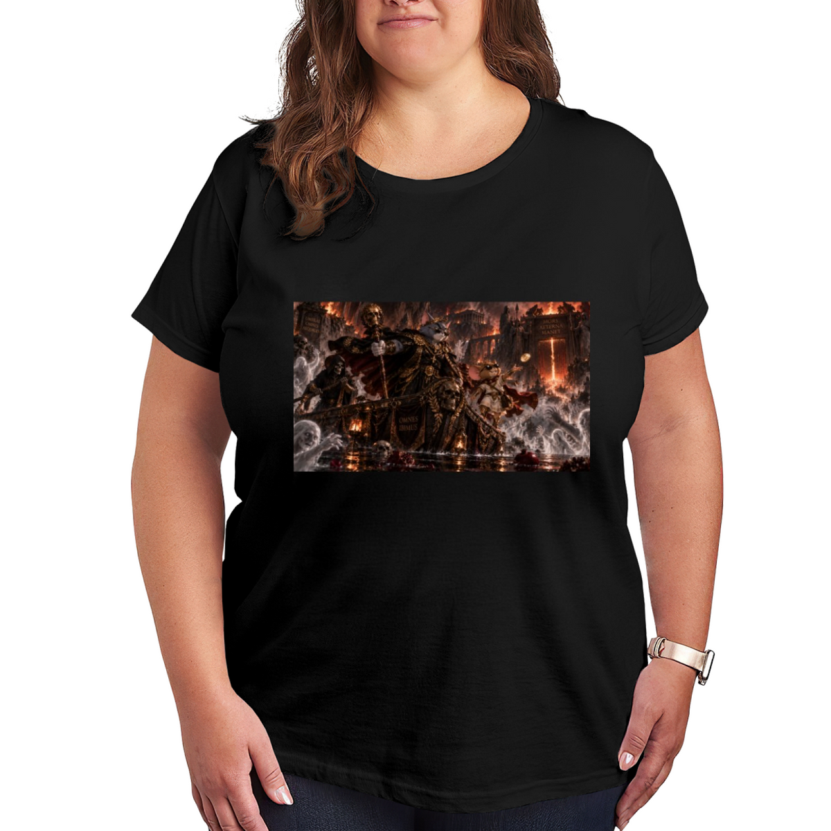 Inferno Armored Cat Women's T-Shirt for Gaming Nights