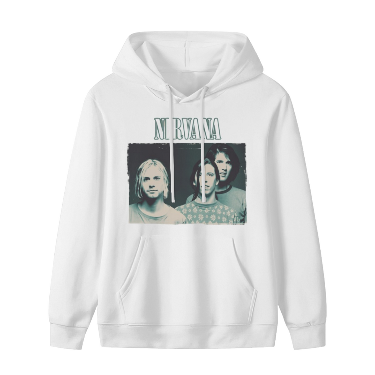 Nirvana Blue Tinted Band Portrait Hoodie