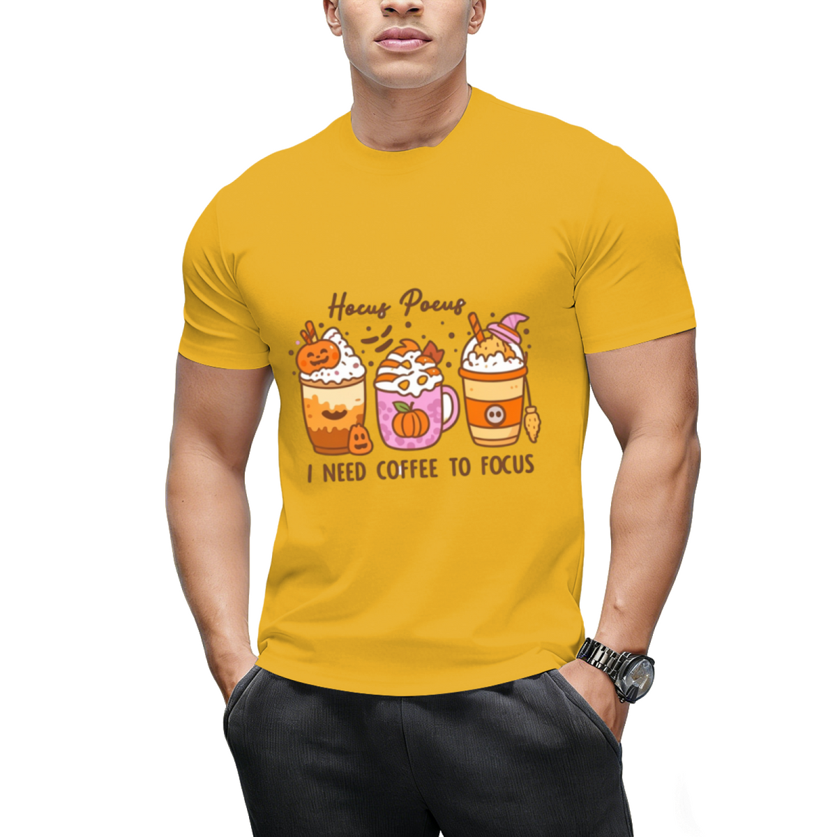 I Need Coffee to Focus Graphic T-Shirt