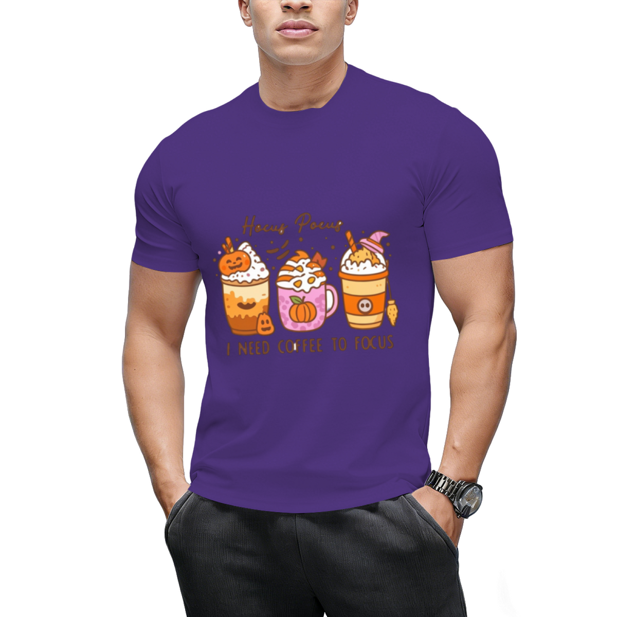 I Need Coffee to Focus Graphic T-Shirt