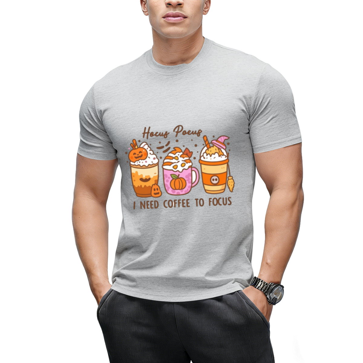 I Need Coffee to Focus Graphic T-Shirt