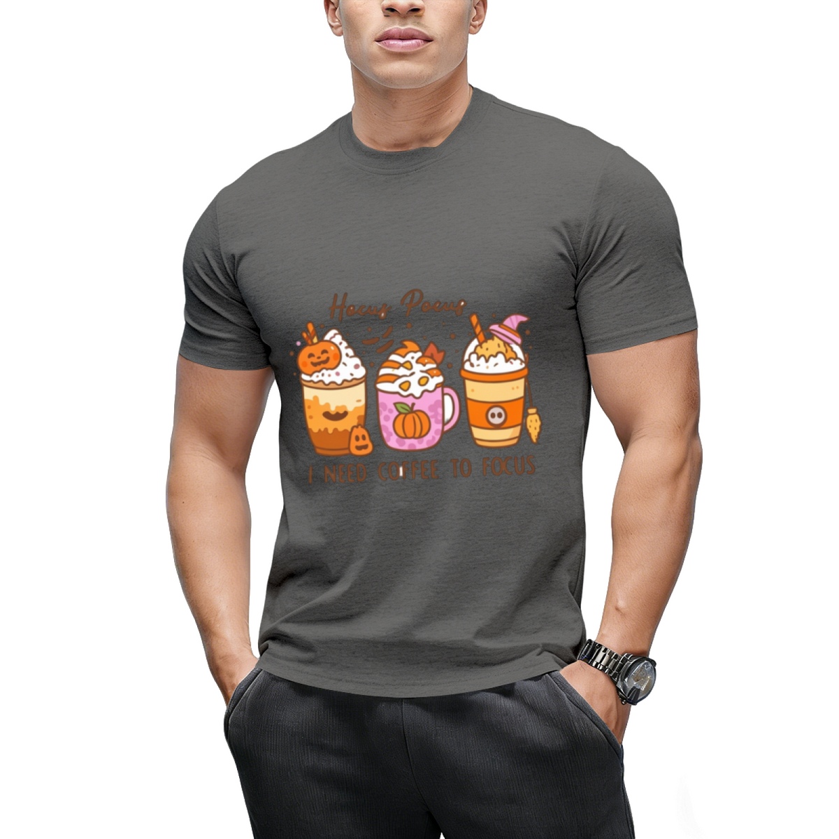 I Need Coffee to Focus Graphic T-Shirt