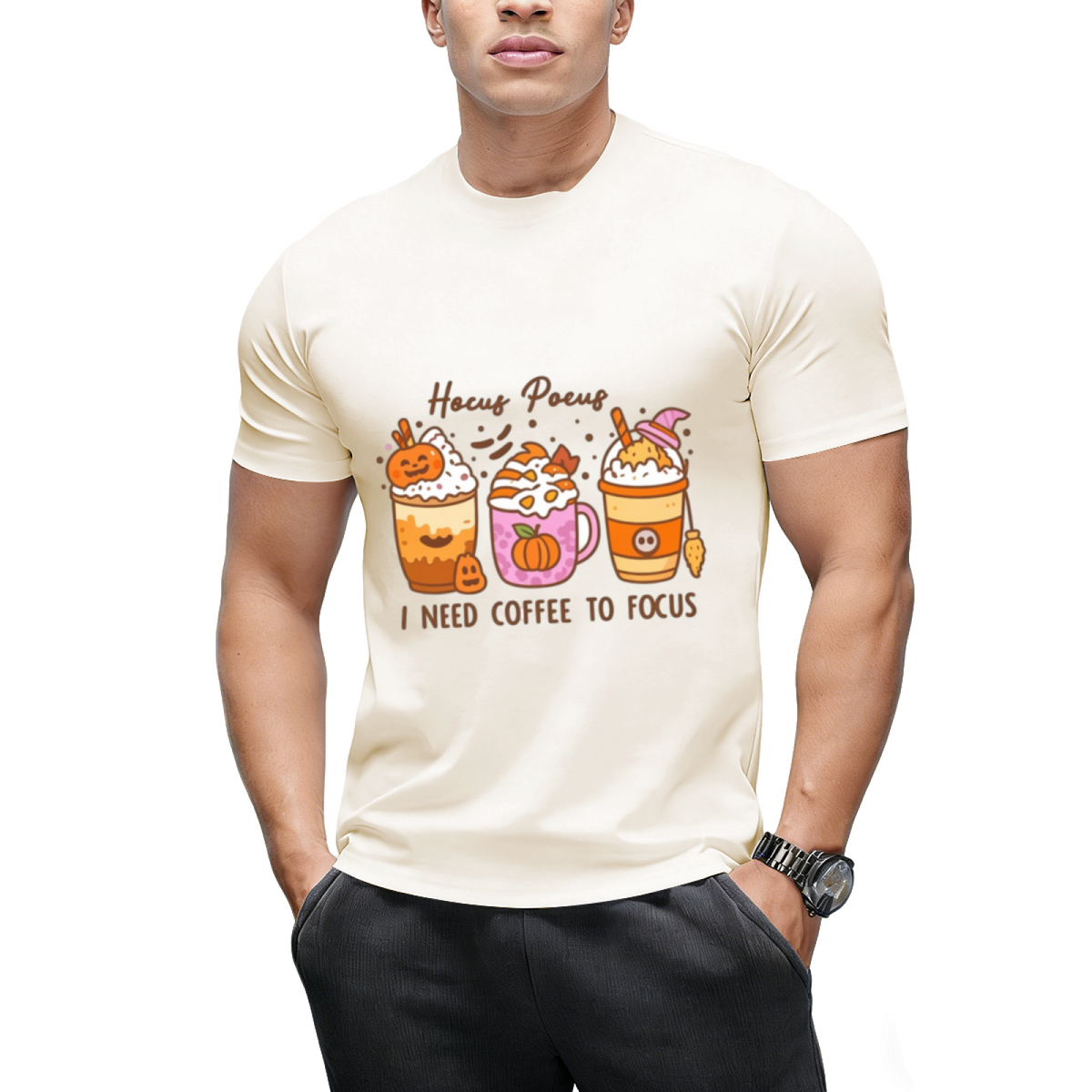 I Need Coffee to Focus Graphic T-Shirt