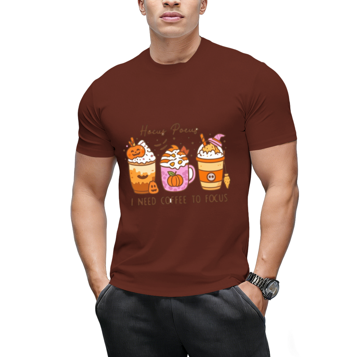 I Need Coffee to Focus Graphic T-Shirt