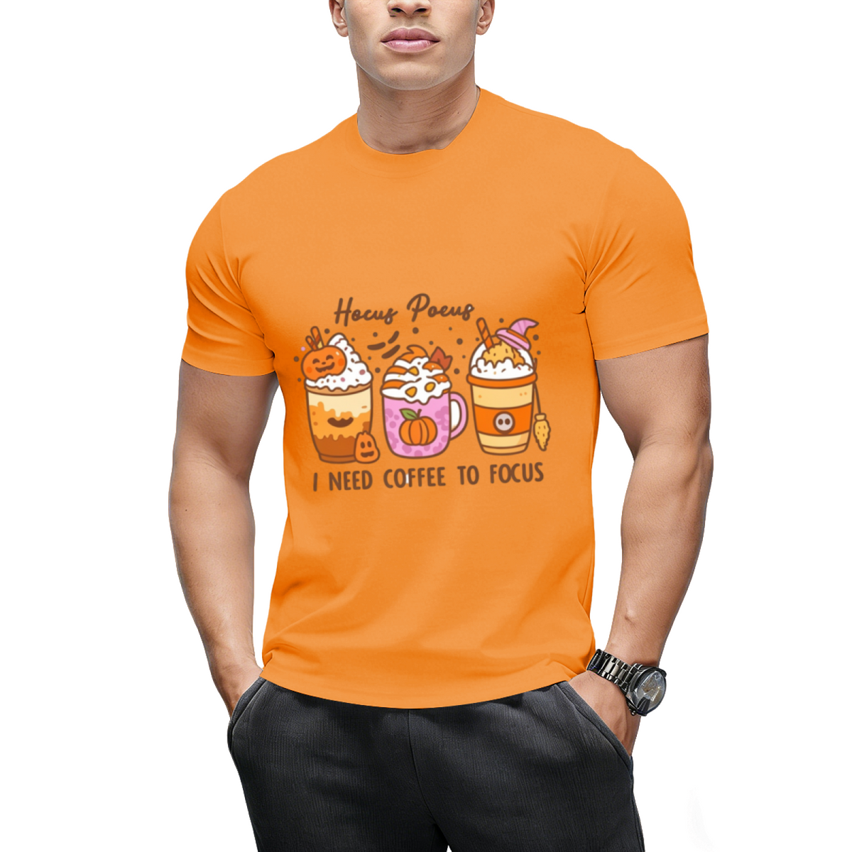 I Need Coffee to Focus Graphic T-Shirt