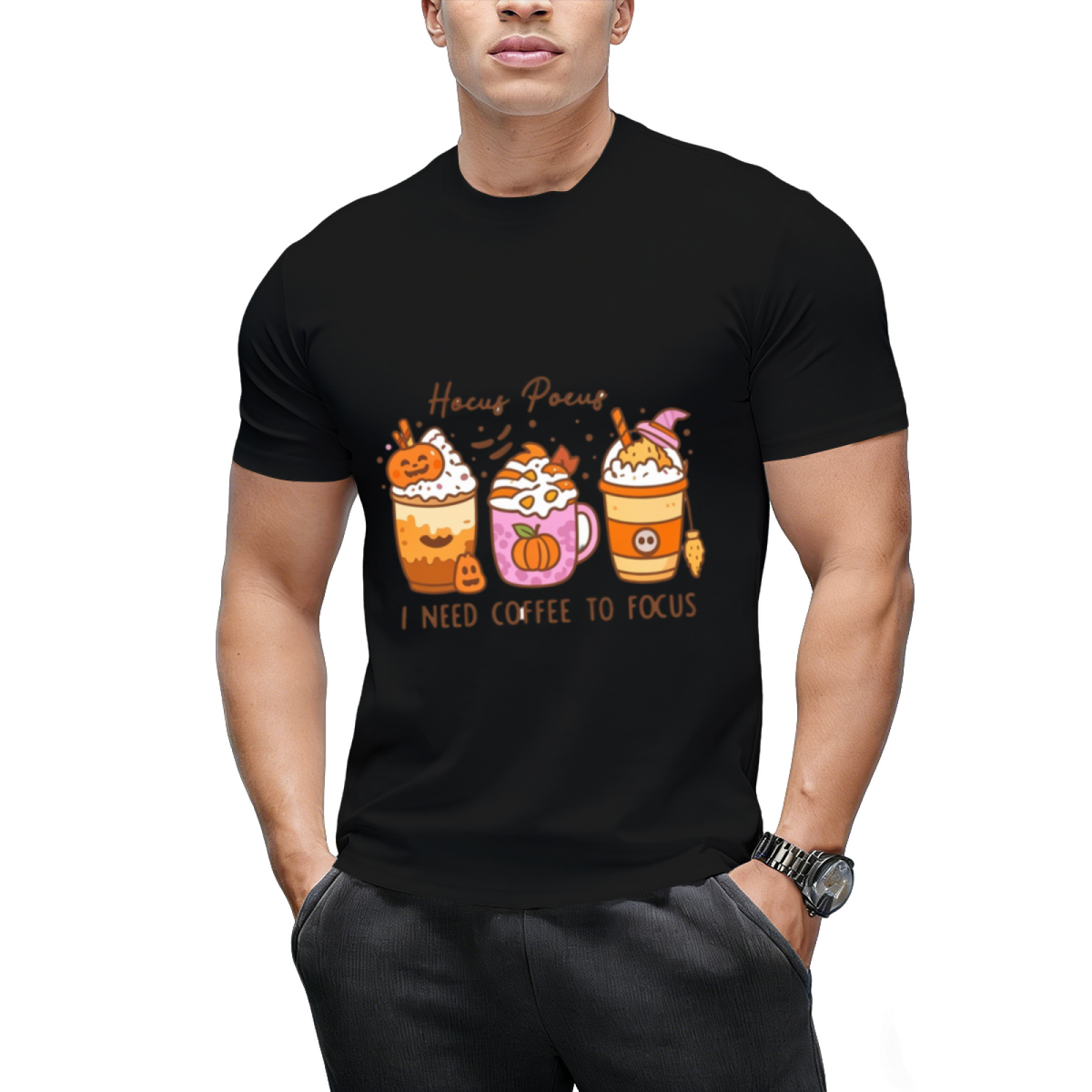 I Need Coffee to Focus Graphic T-Shirt