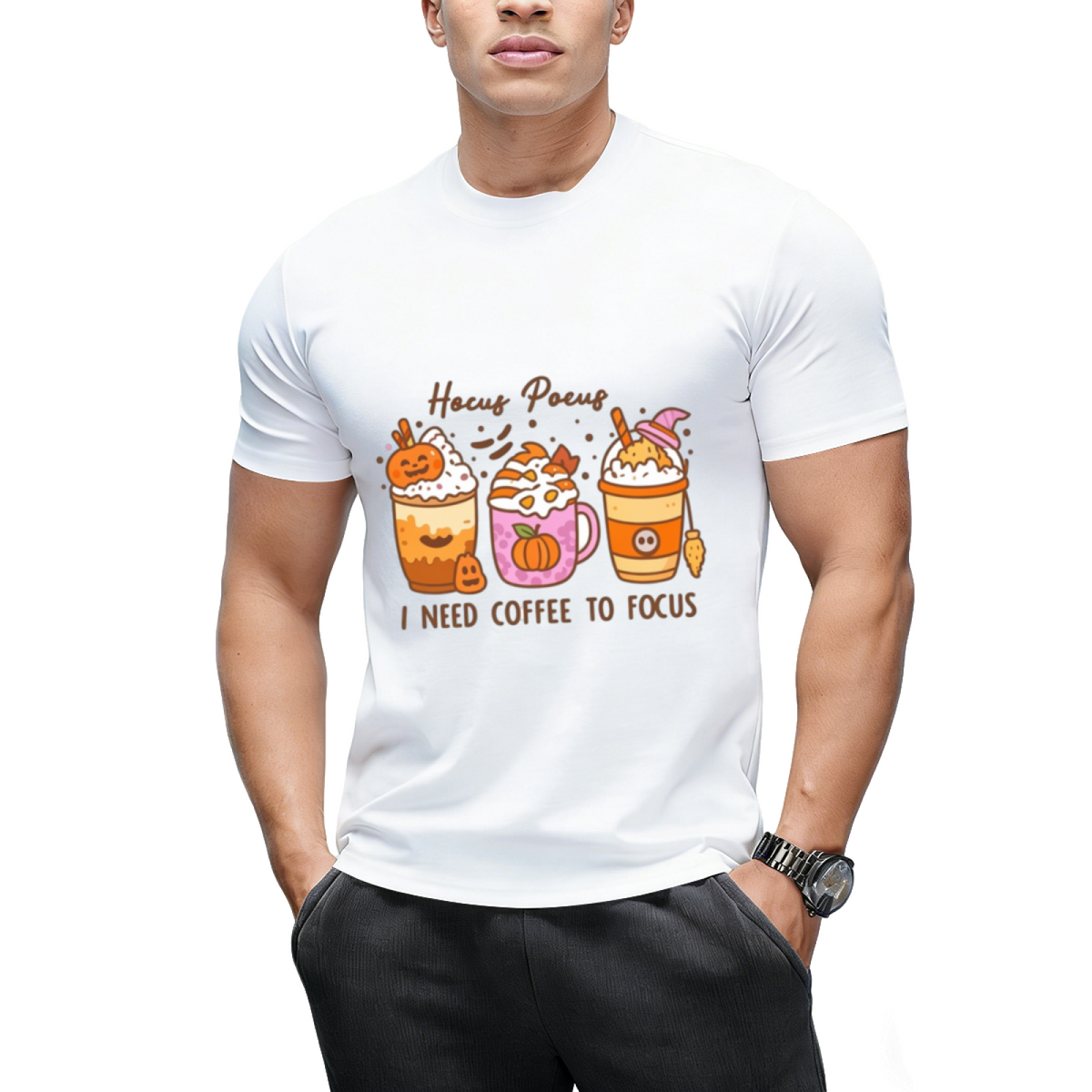 I Need Coffee to Focus Graphic T-Shirt