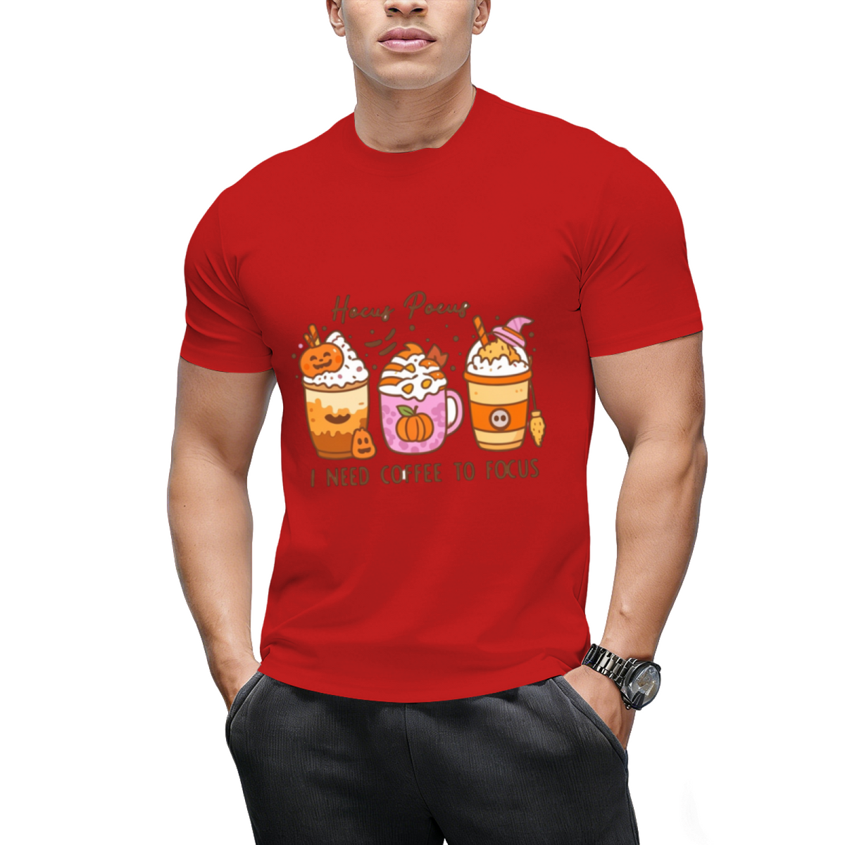 I Need Coffee to Focus Graphic T-Shirt