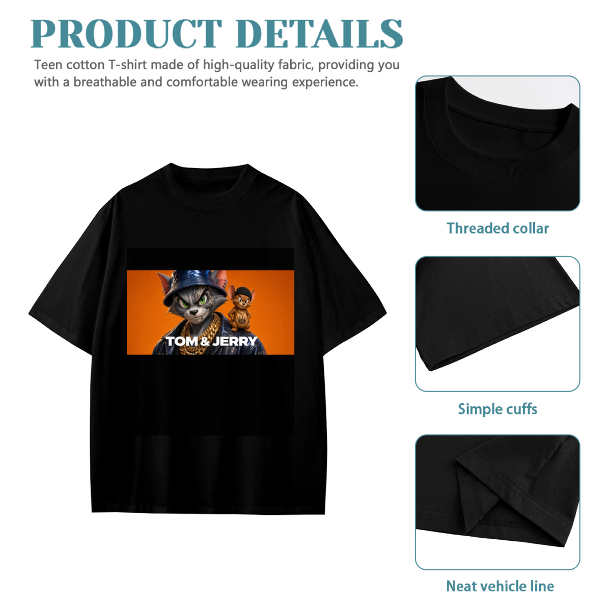 Bucket Hat Cat Duo Kid's T-Shirt for Streetwear