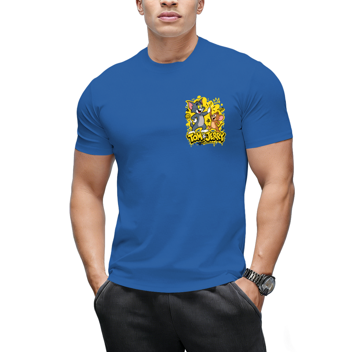 Tom and Jerry Hug "Best Buddies" Streetwear Doodle Shirt