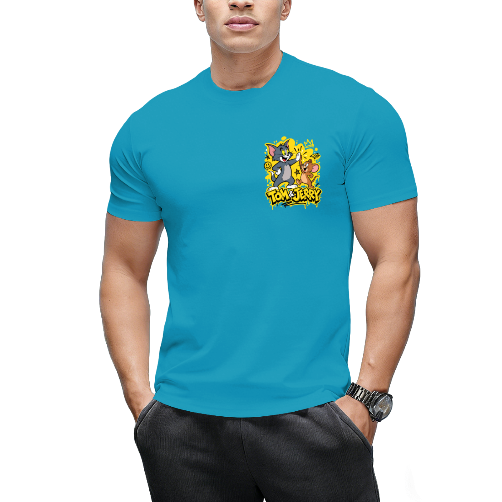 Tom and Jerry Hug "Best Buddies" Streetwear Doodle Shirt