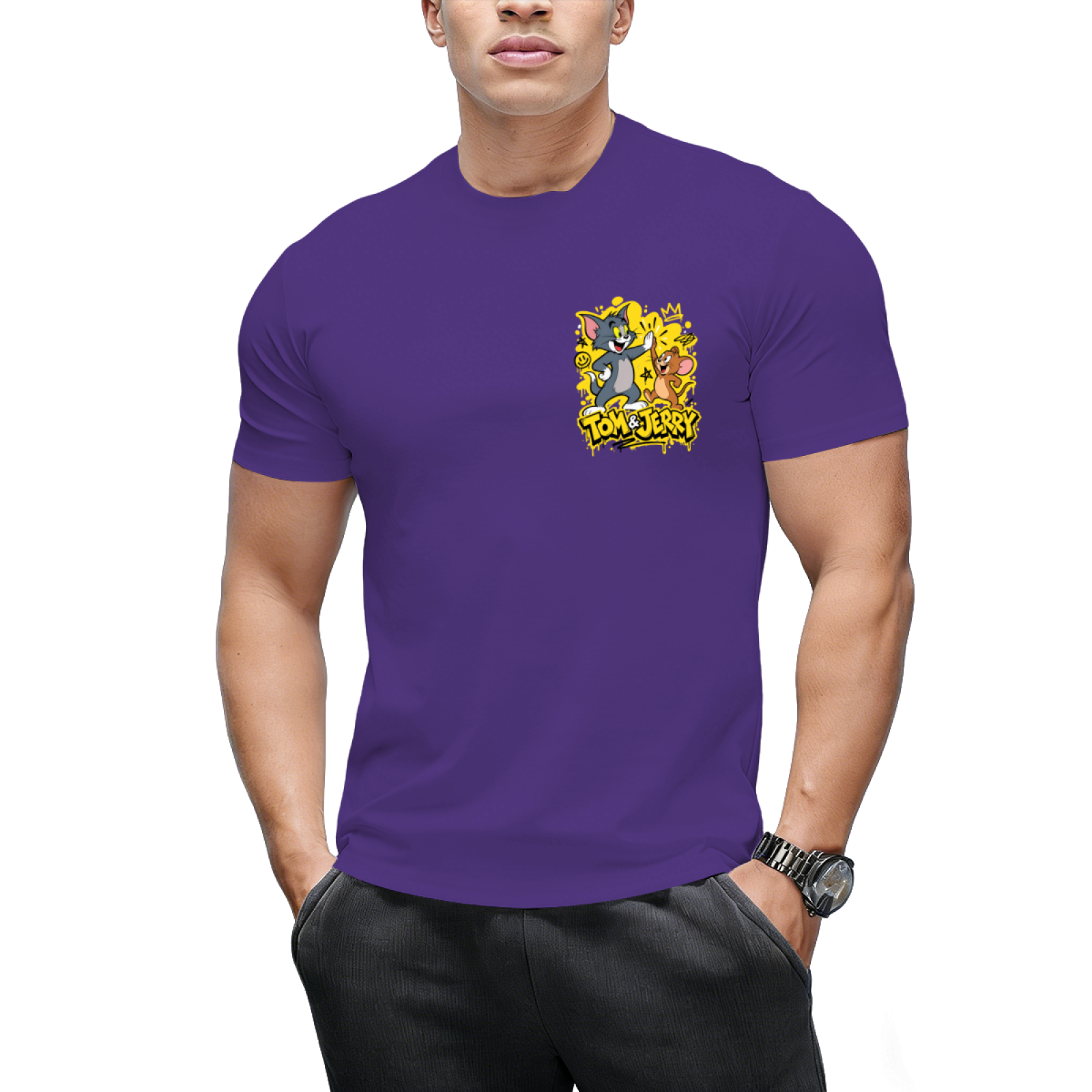 Tom and Jerry Hug "Best Buddies" Streetwear Doodle Shirt