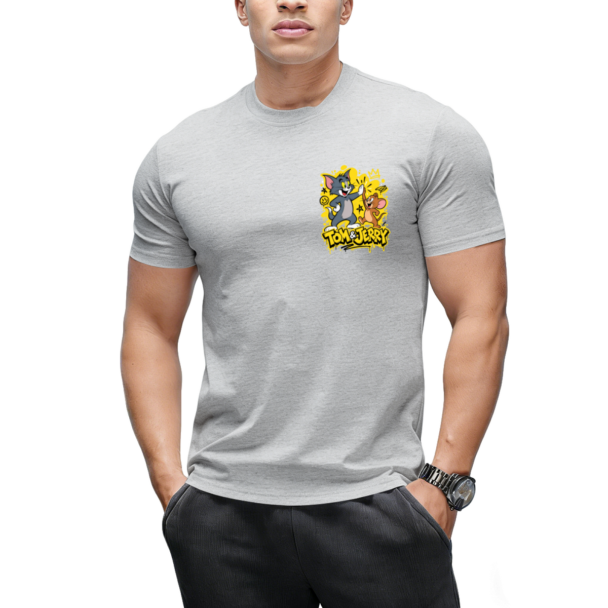 Tom and Jerry Hug "Best Buddies" Streetwear Doodle Shirt