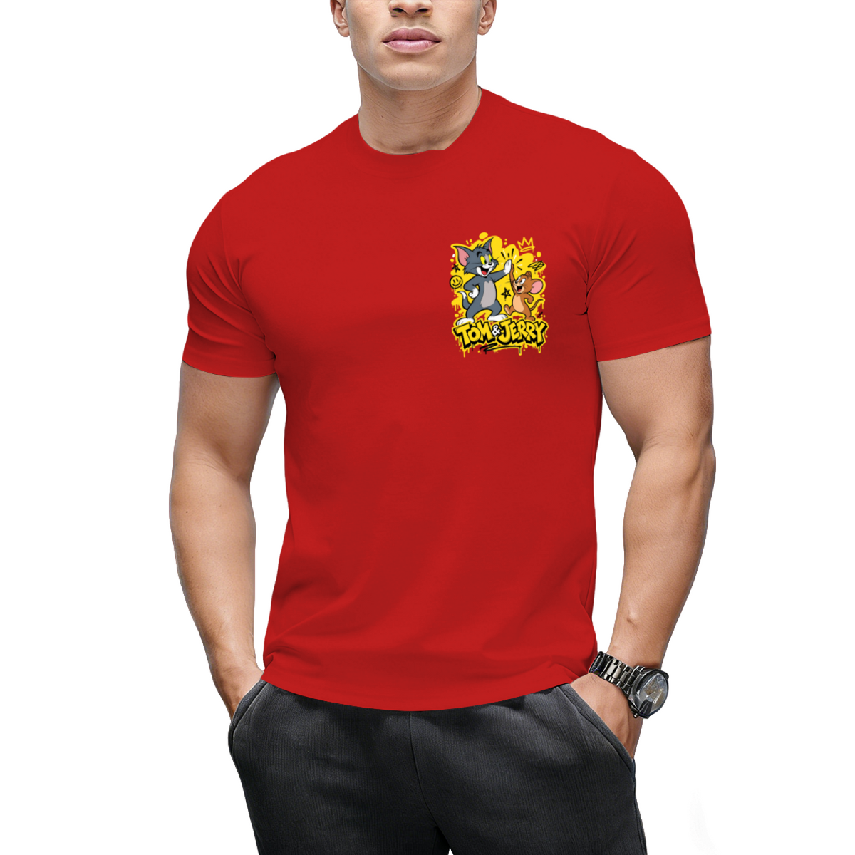 Tom and Jerry Hug "Best Buddies" Streetwear Doodle Shirt
