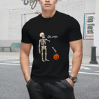 Oh Snap Skeleton and Pumpkin Graphic T-Shirt