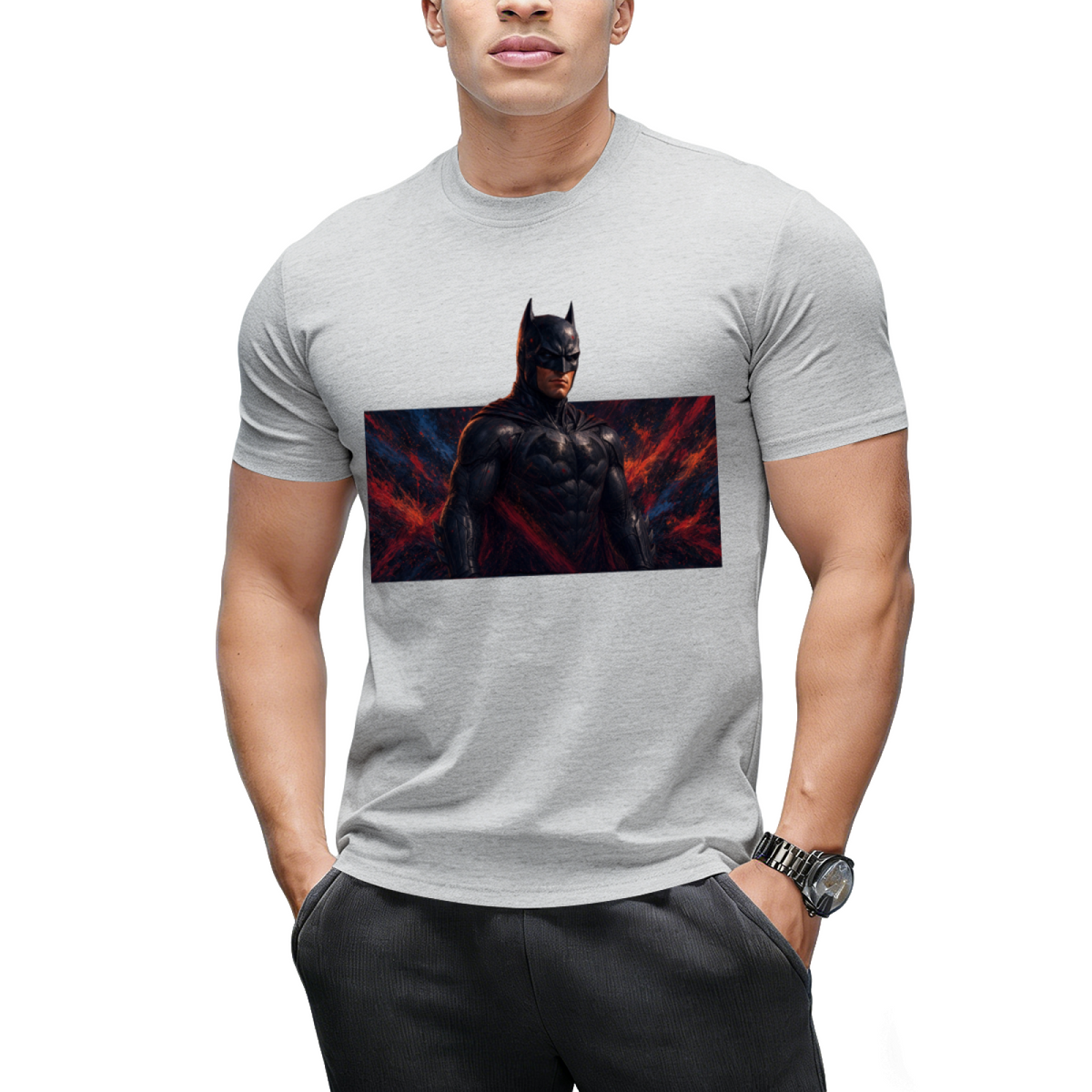 Masked Newsprint Men's T-Shirt for Casual Days