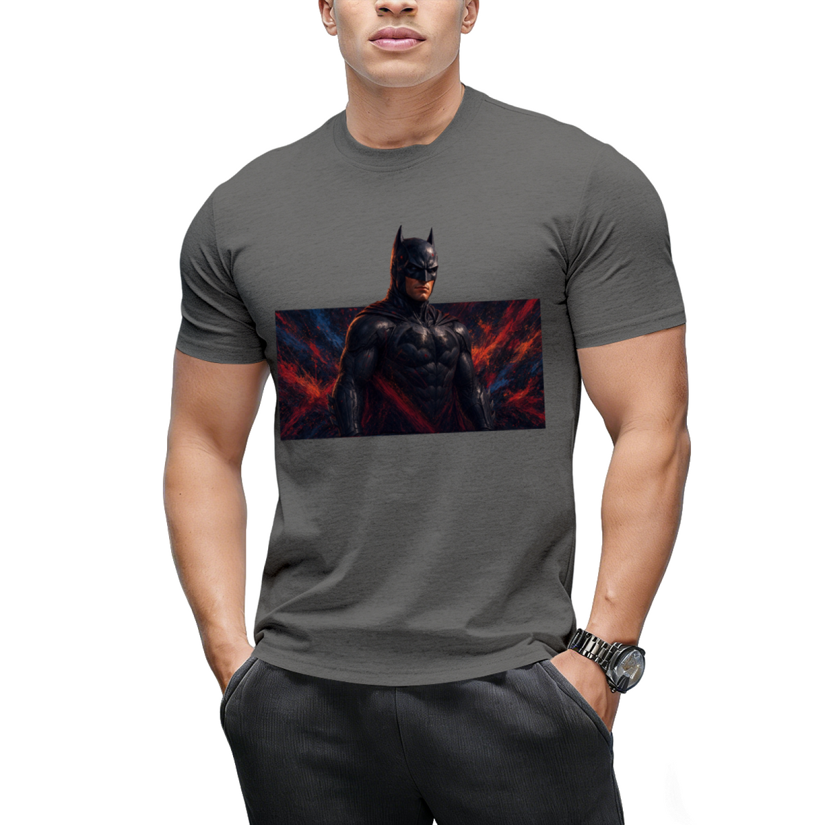 Masked Newsprint Men's T-Shirt for Casual Days