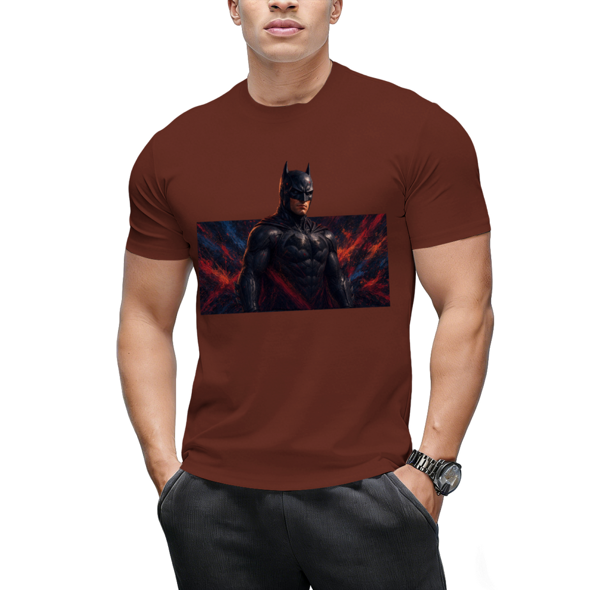 Masked Newsprint Men's T-Shirt for Casual Days
