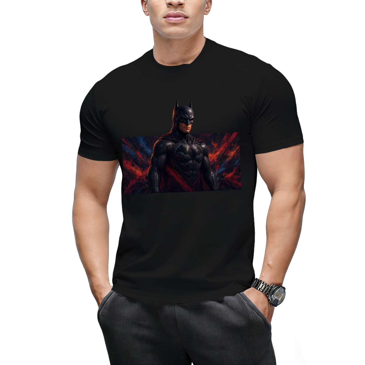 Masked Newsprint Men's T-Shirt for Casual Days