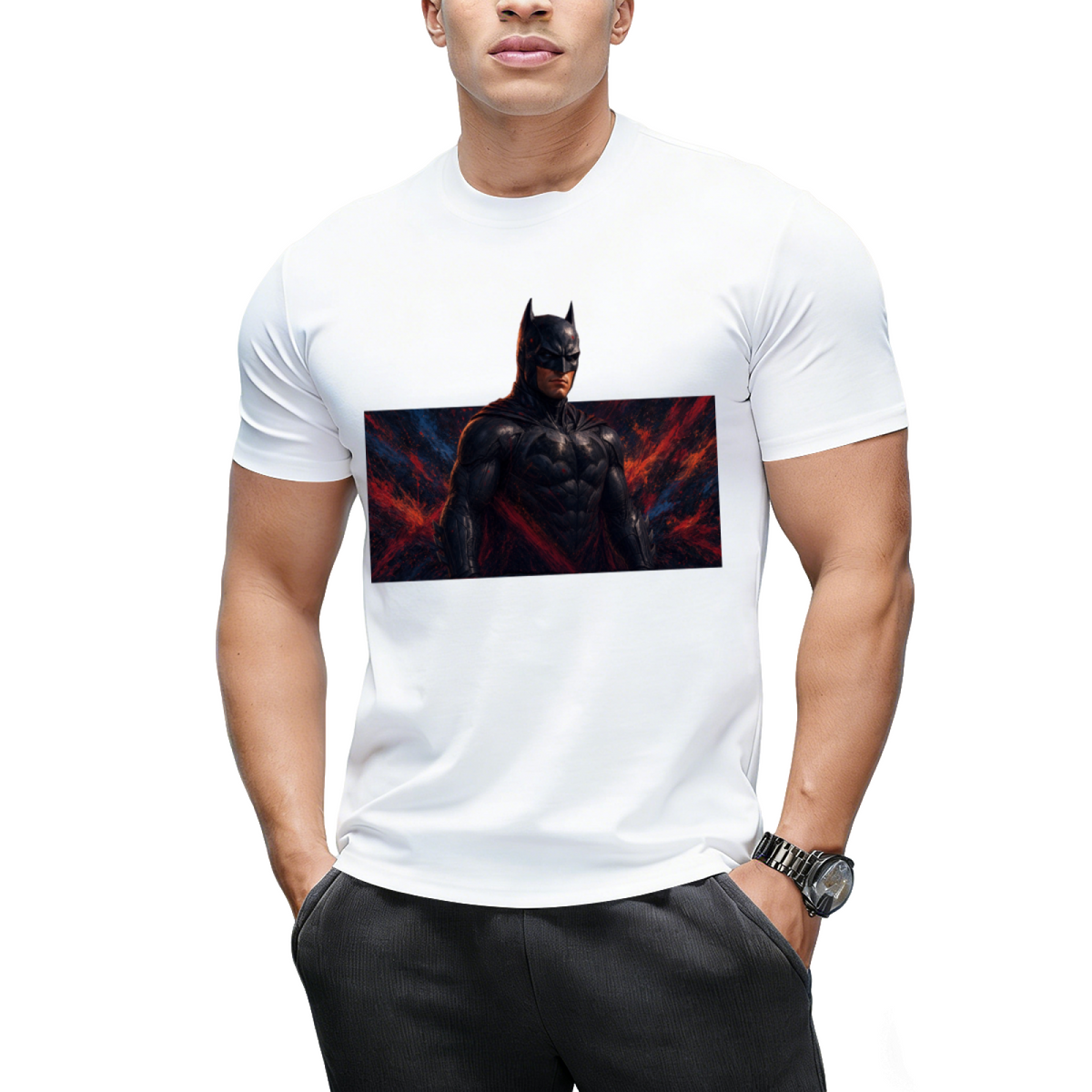 Masked Newsprint Men's T-Shirt for Casual Days