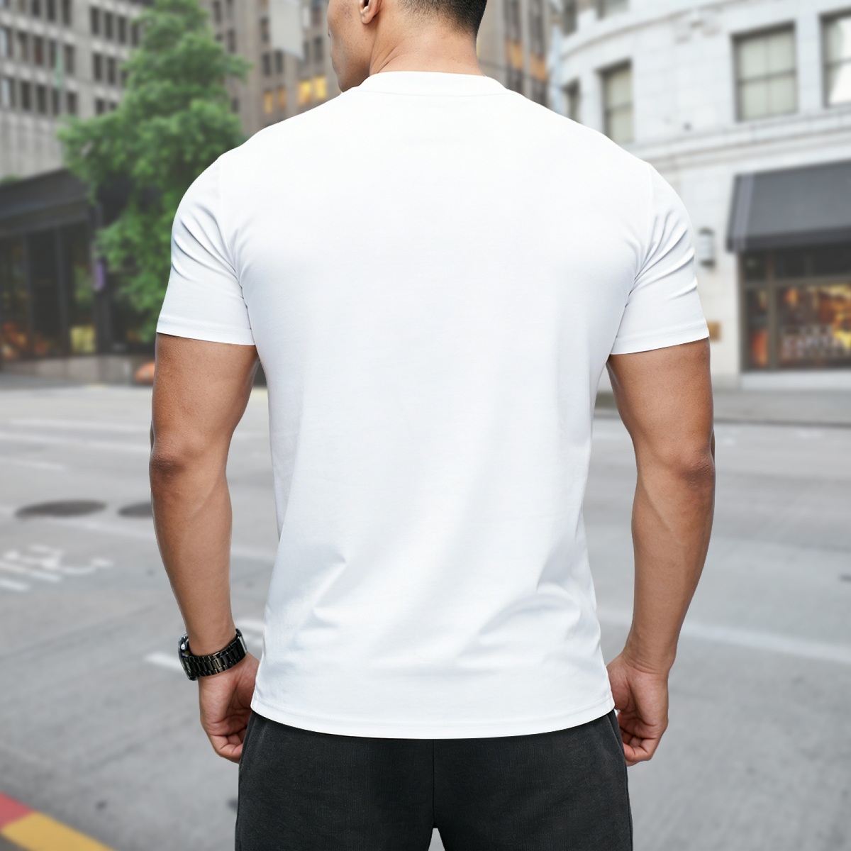 Masked Newsprint Men's T-Shirt for Casual Days