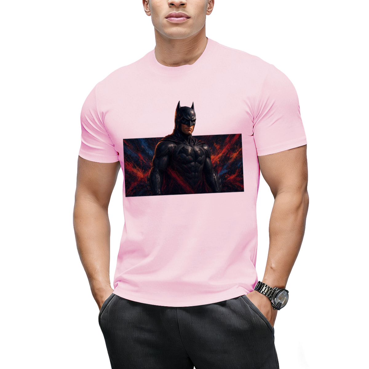 Masked Newsprint Men's T-Shirt for Casual Days