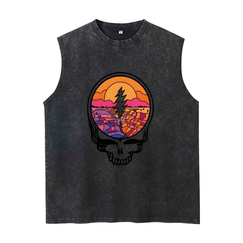 Grateful Dead-themed washed graphic tank top product image
