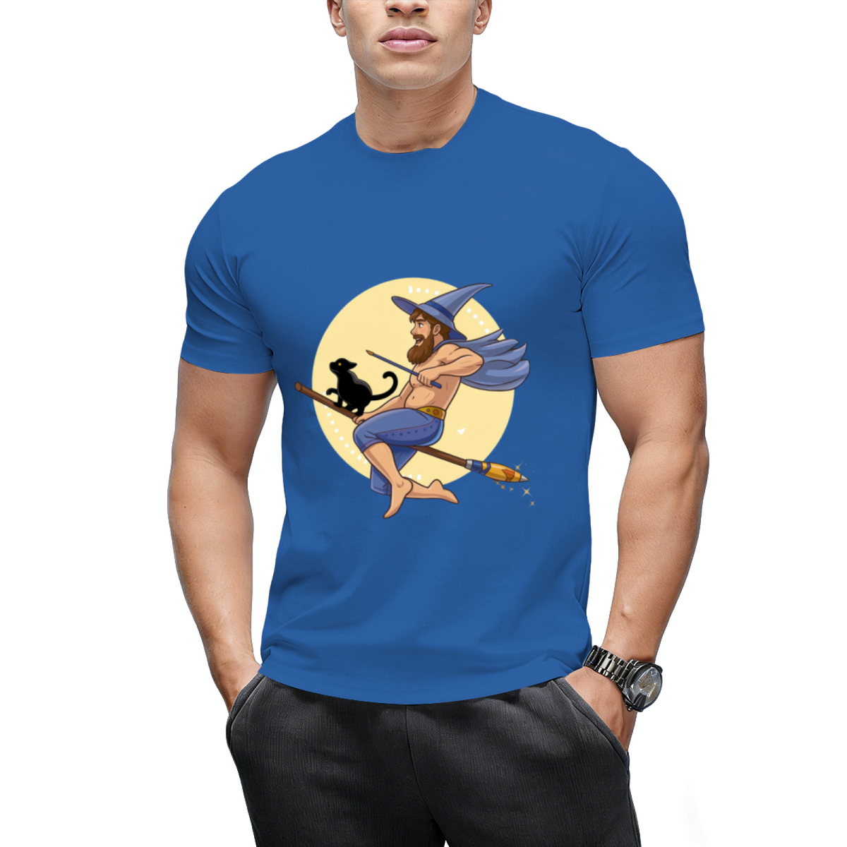 Witch Boy - Blue Sapphire Graphic T-Shirt