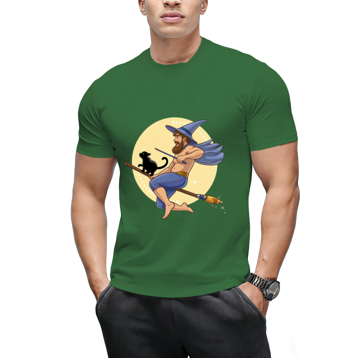 Witch Boy - Blue Sapphire Graphic T-Shirt