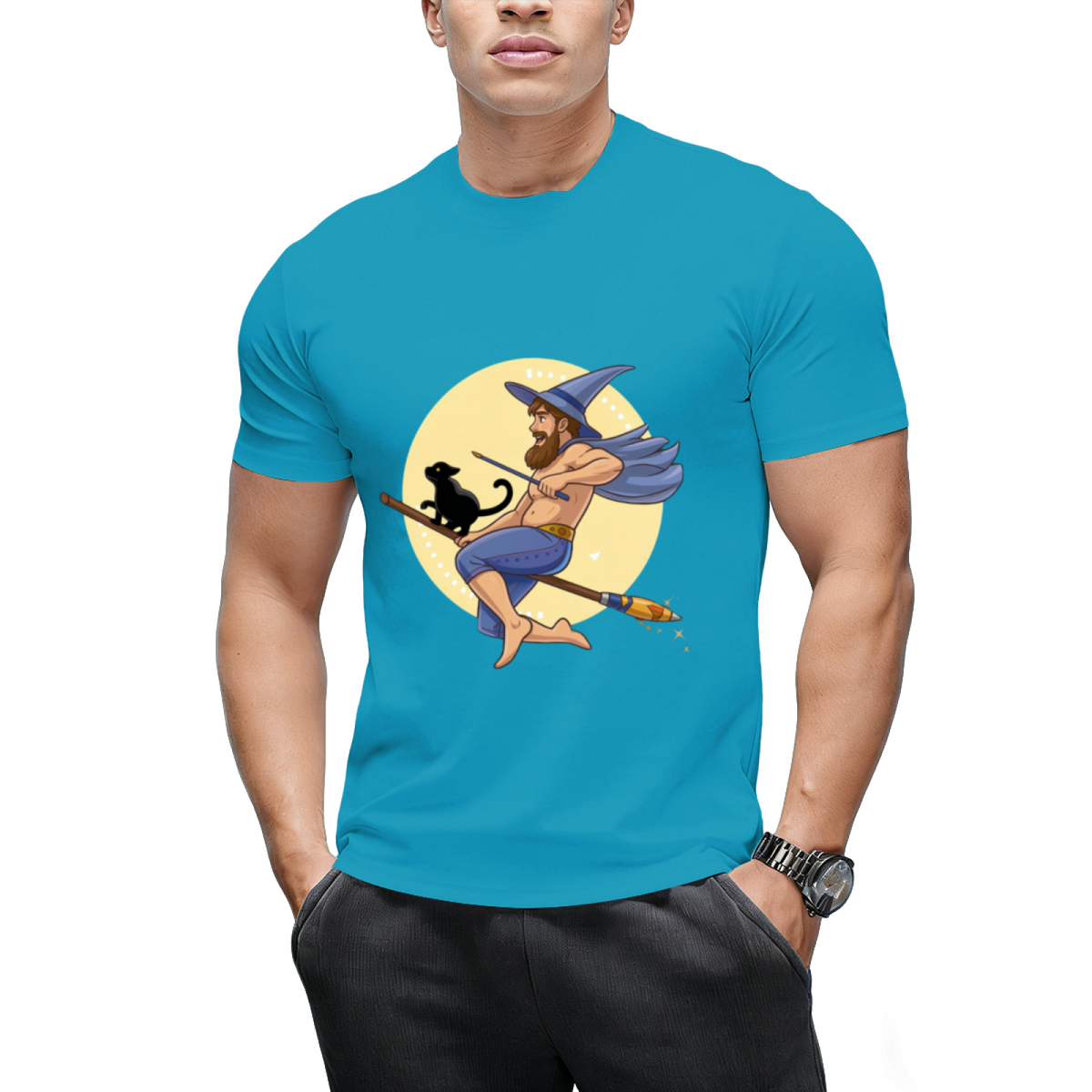 Witch Boy - Blue Sapphire Graphic T-Shirt