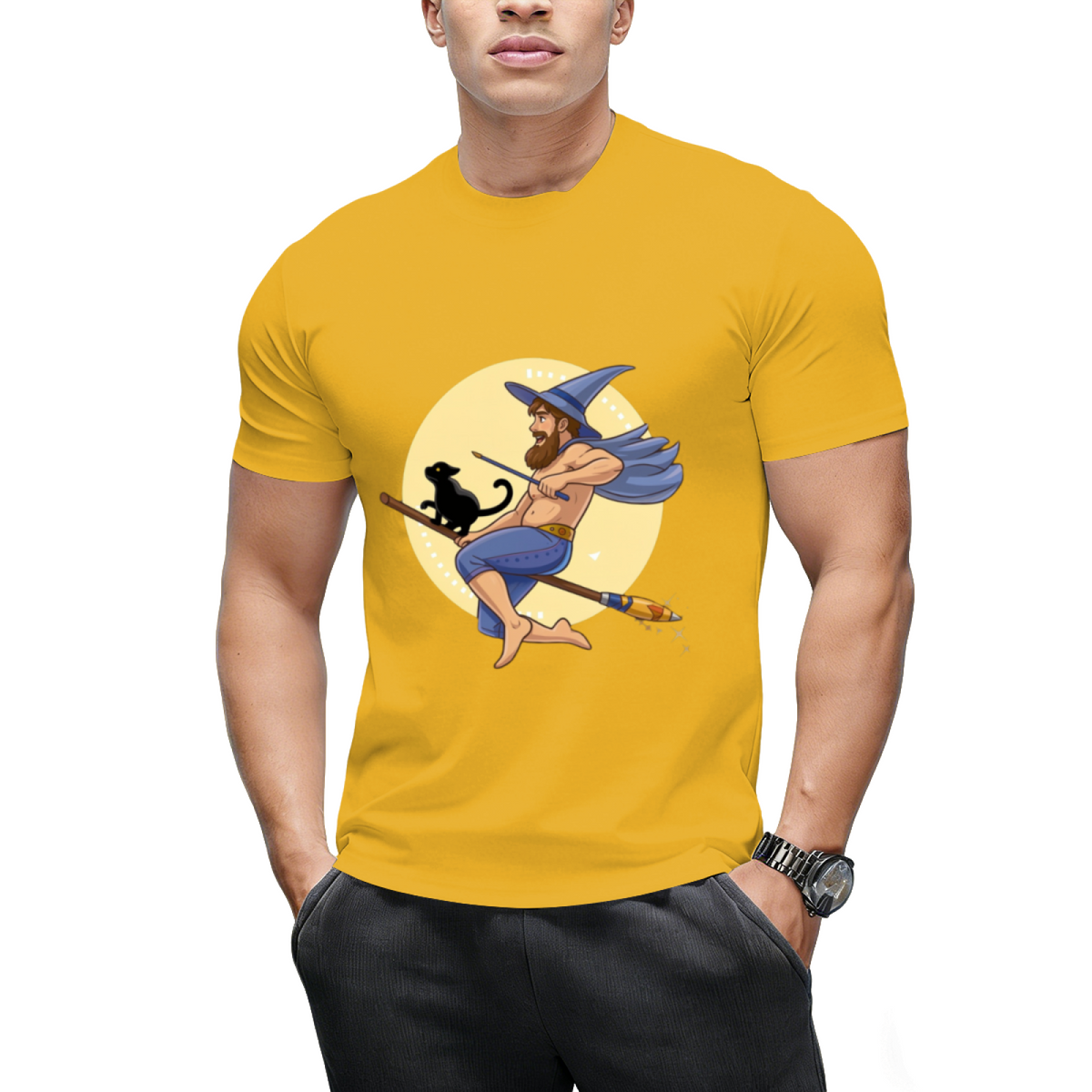 Witch Boy - Blue Sapphire Graphic T-Shirt