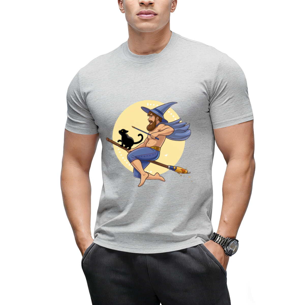 Witch Boy - Blue Sapphire Graphic T-Shirt