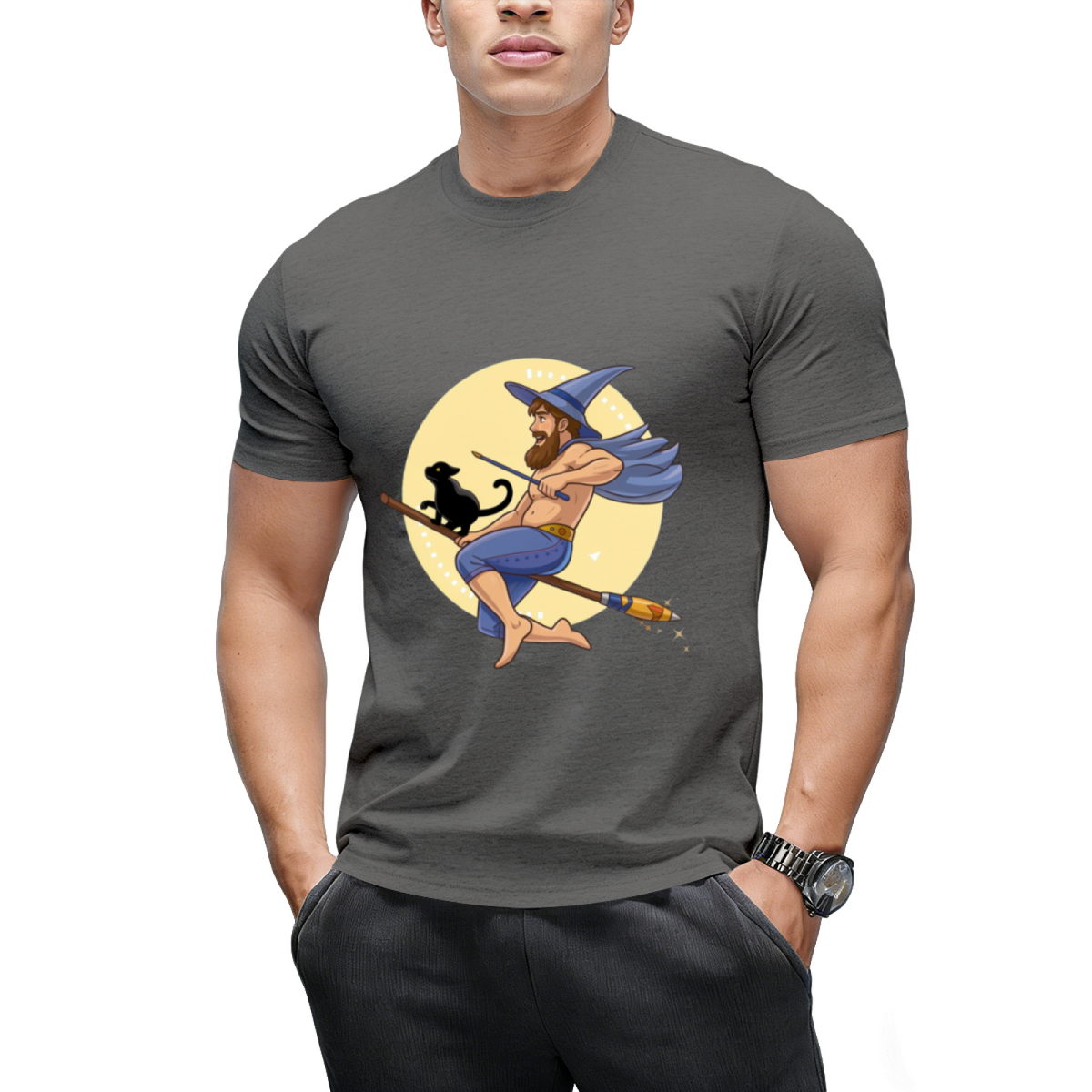 Witch Boy - Blue Sapphire Graphic T-Shirt