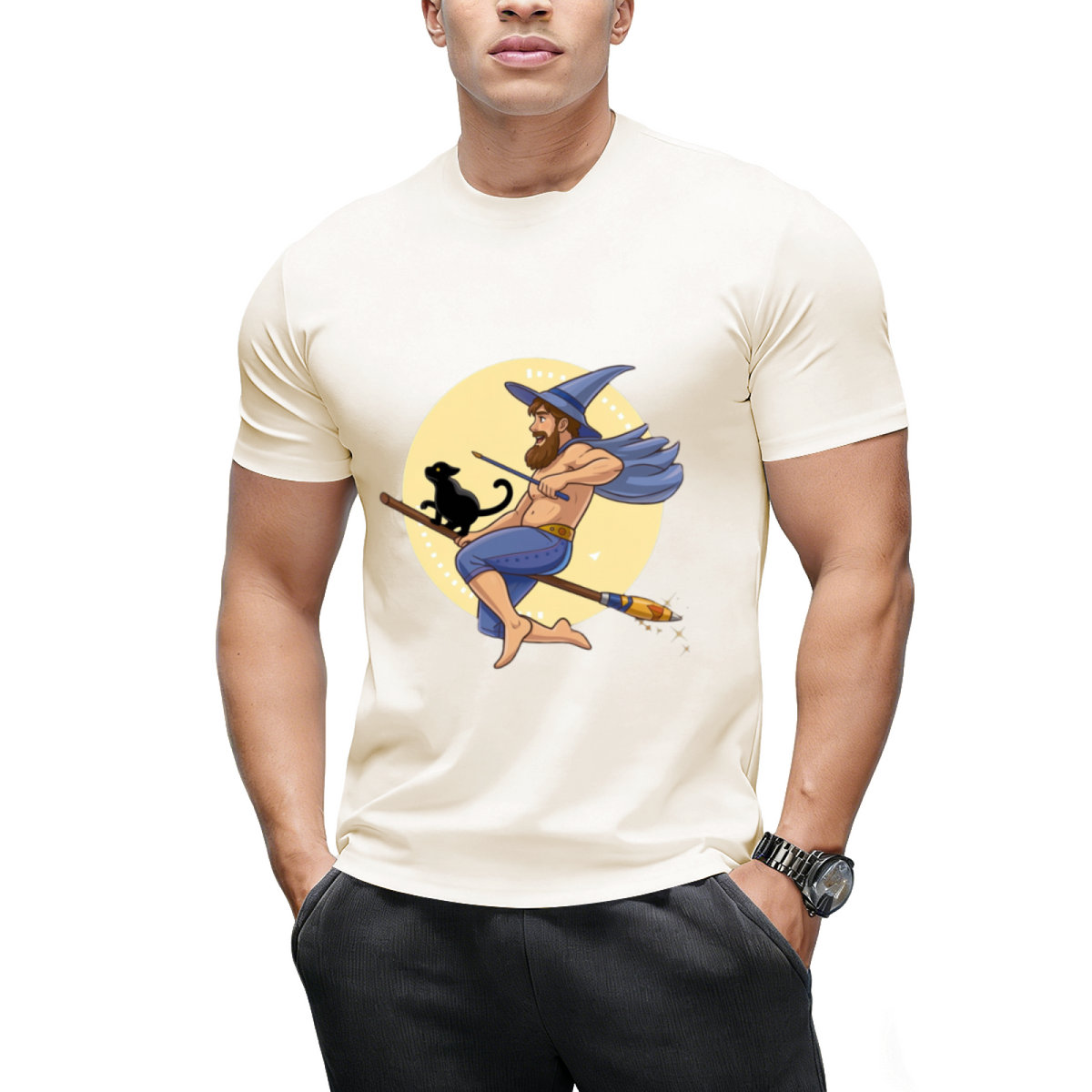 Witch Boy - Blue Sapphire Graphic T-Shirt