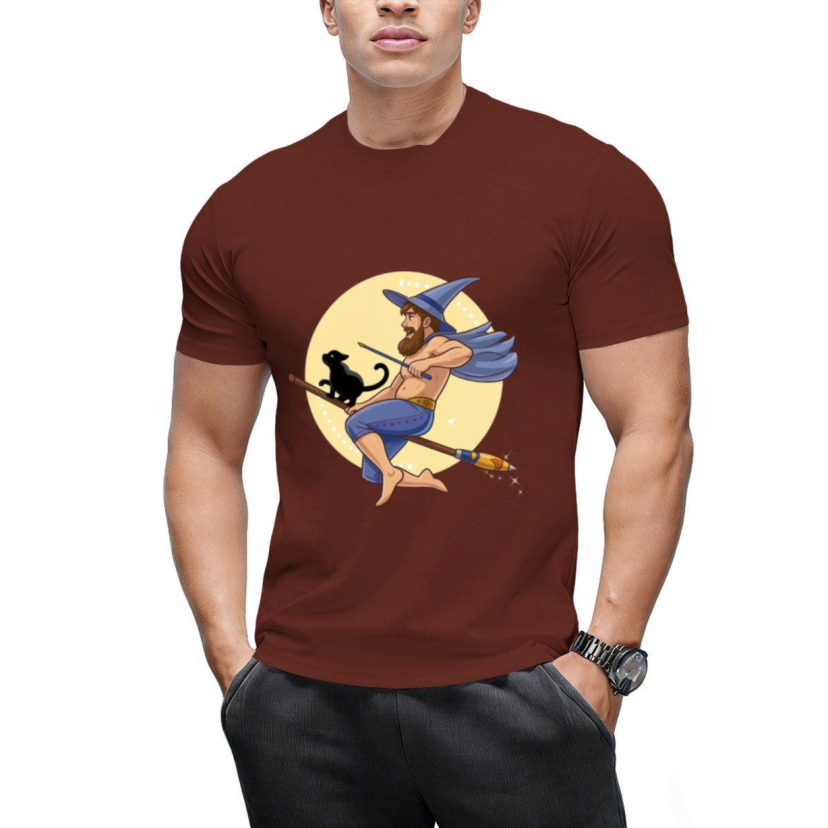 Witch Boy - Blue Sapphire Graphic T-Shirt