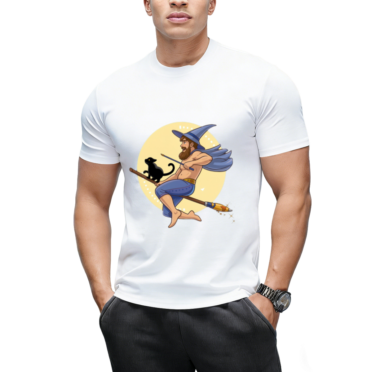 Witch Boy - Blue Sapphire Graphic T-Shirt