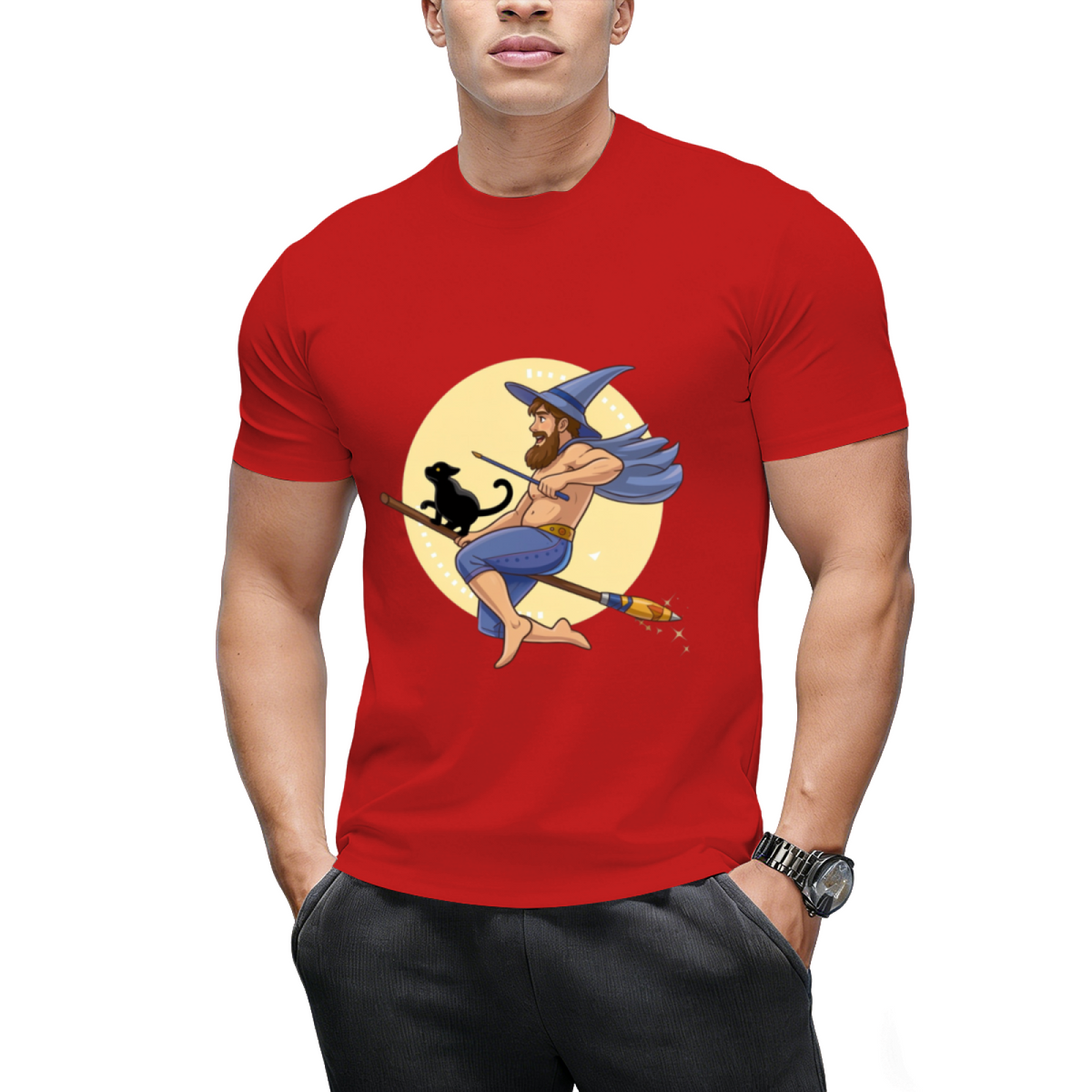 Witch Boy - Blue Sapphire Graphic T-Shirt