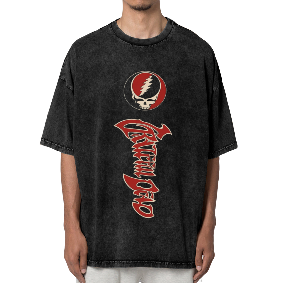 Front view of Grateful Dead Vintage SYF washed graphic T-shirt