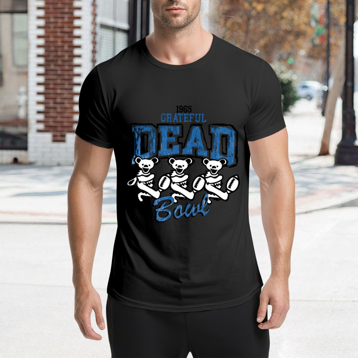 Grateful Dead Bear Football graphic T-shirt product image