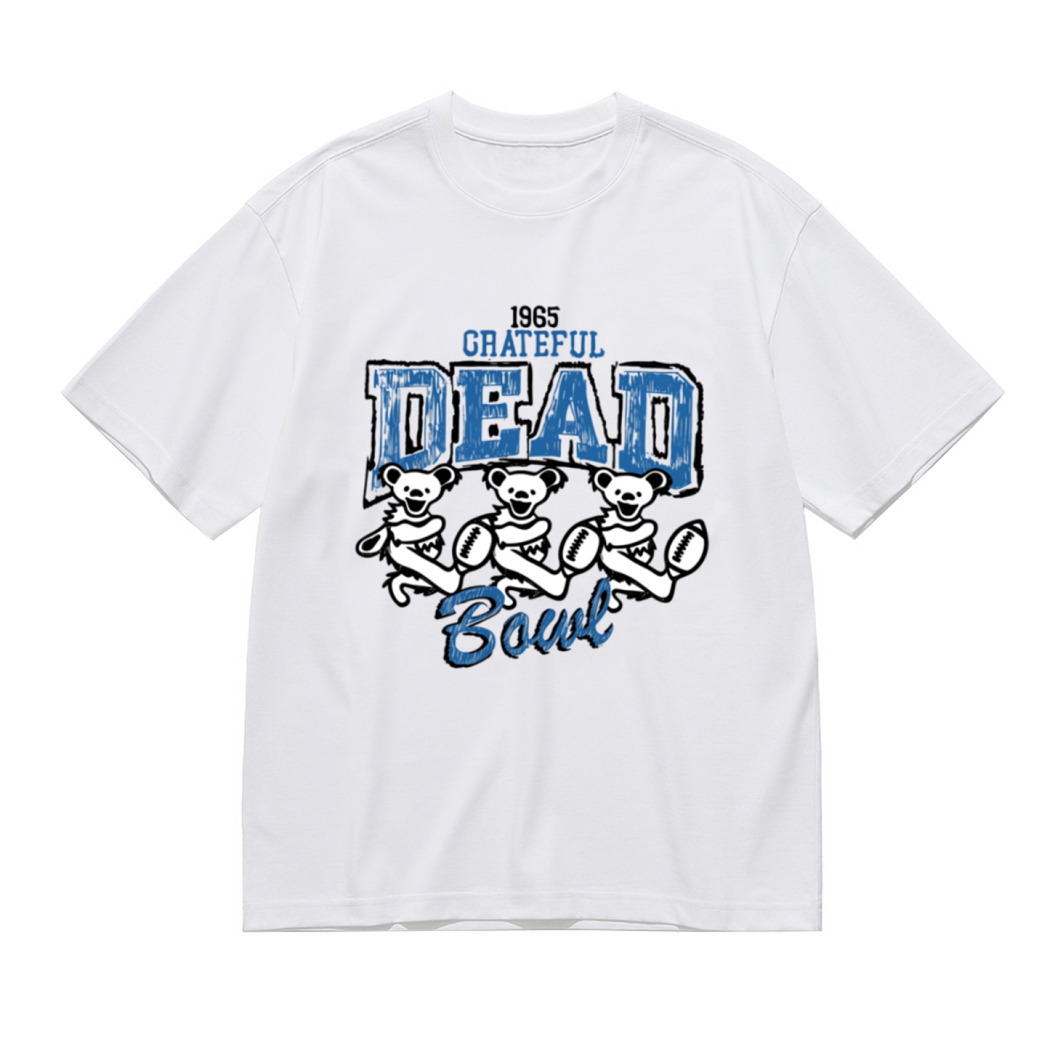 Grateful Dead Bear Football Graphic T-Shirt