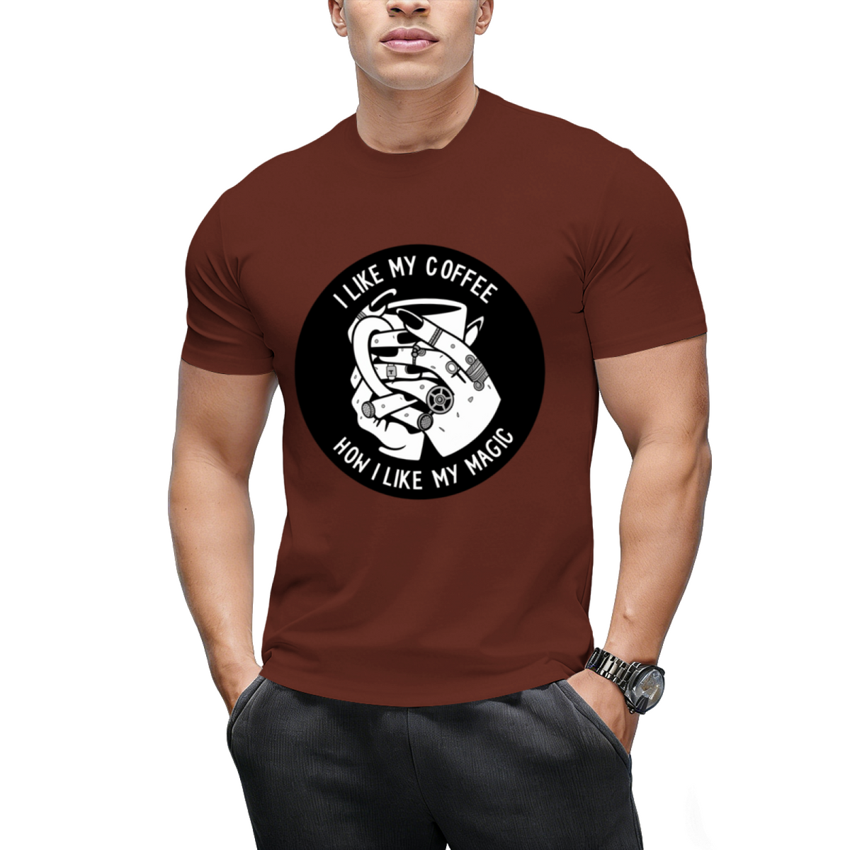 I Like My Coffee How I Like My Magic Graphic T-Shirt