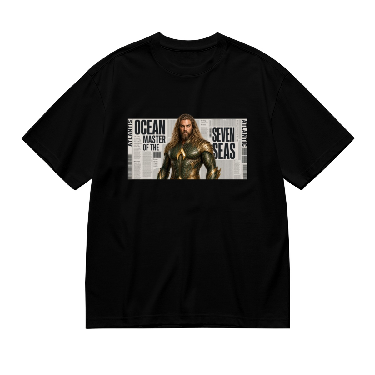 Ocean King Newsprint Women's T-Shirt for Casual Weekends