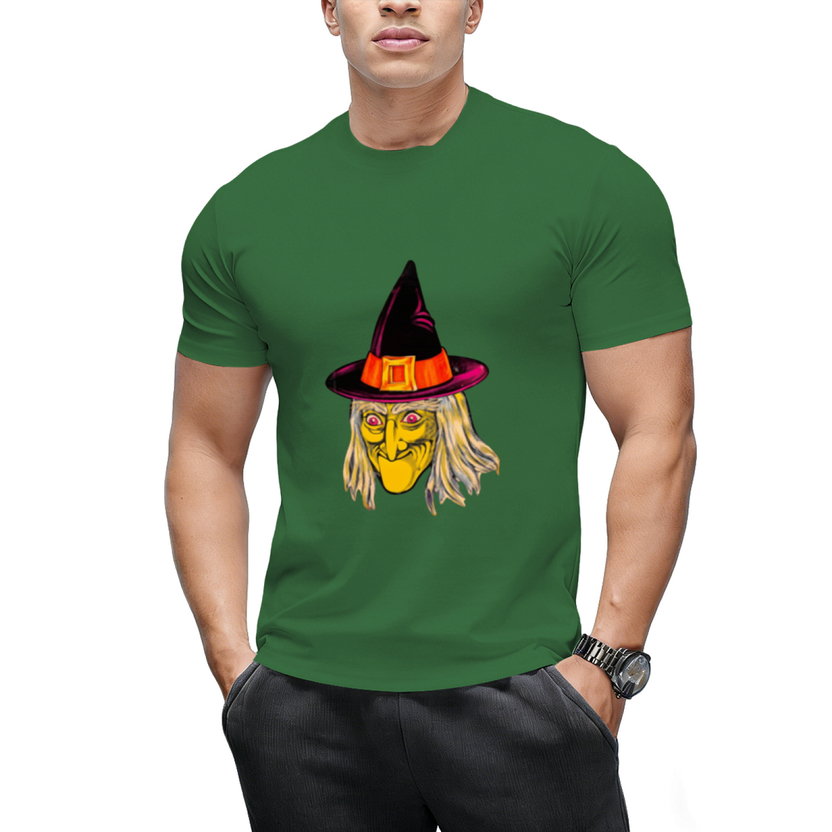 Vintage Witch Decoration Graphic T-Shirt