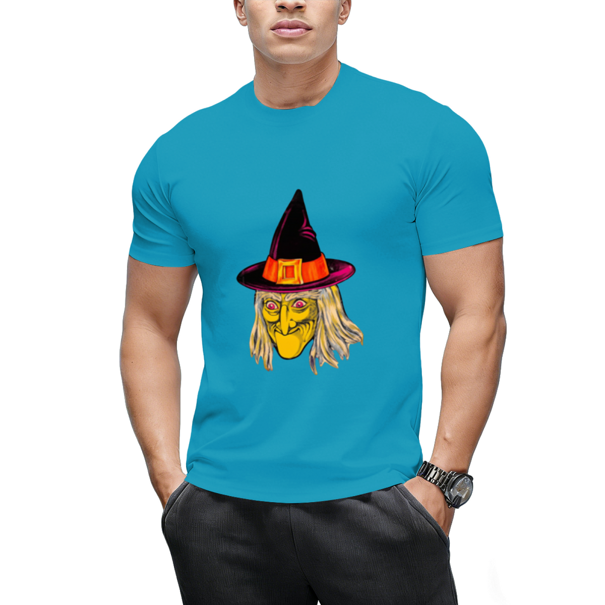 Vintage Witch Decoration Graphic T-Shirt