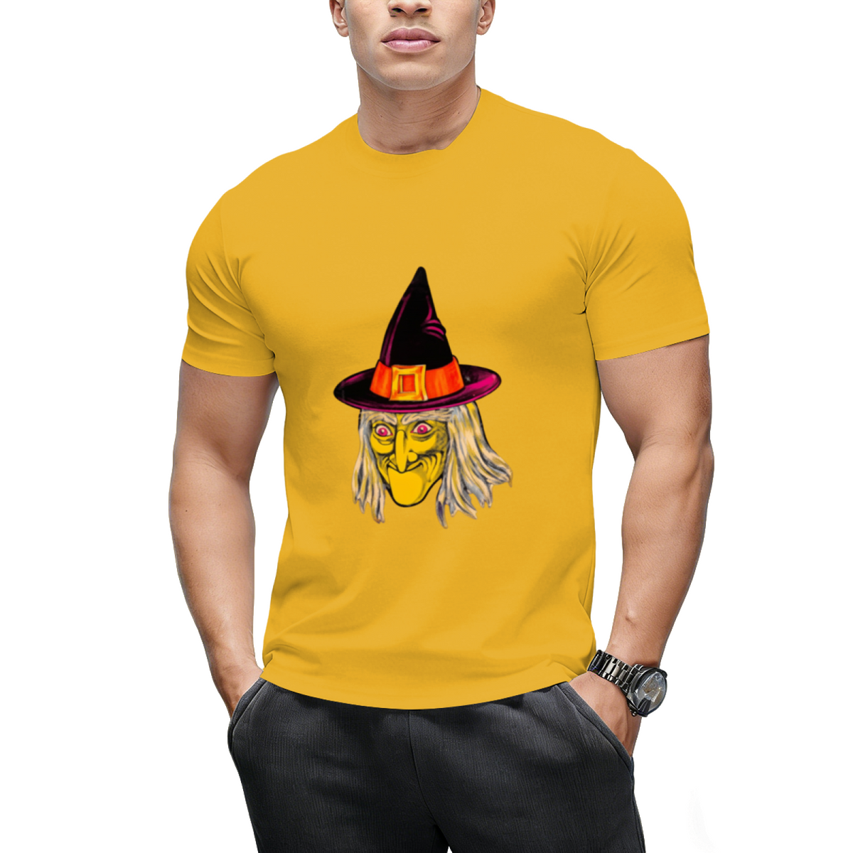 Vintage Witch Decoration Graphic T-Shirt