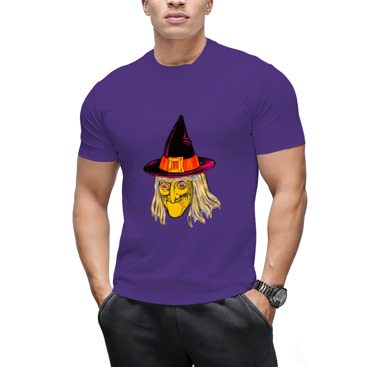 Vintage Witch Decoration Graphic T-Shirt