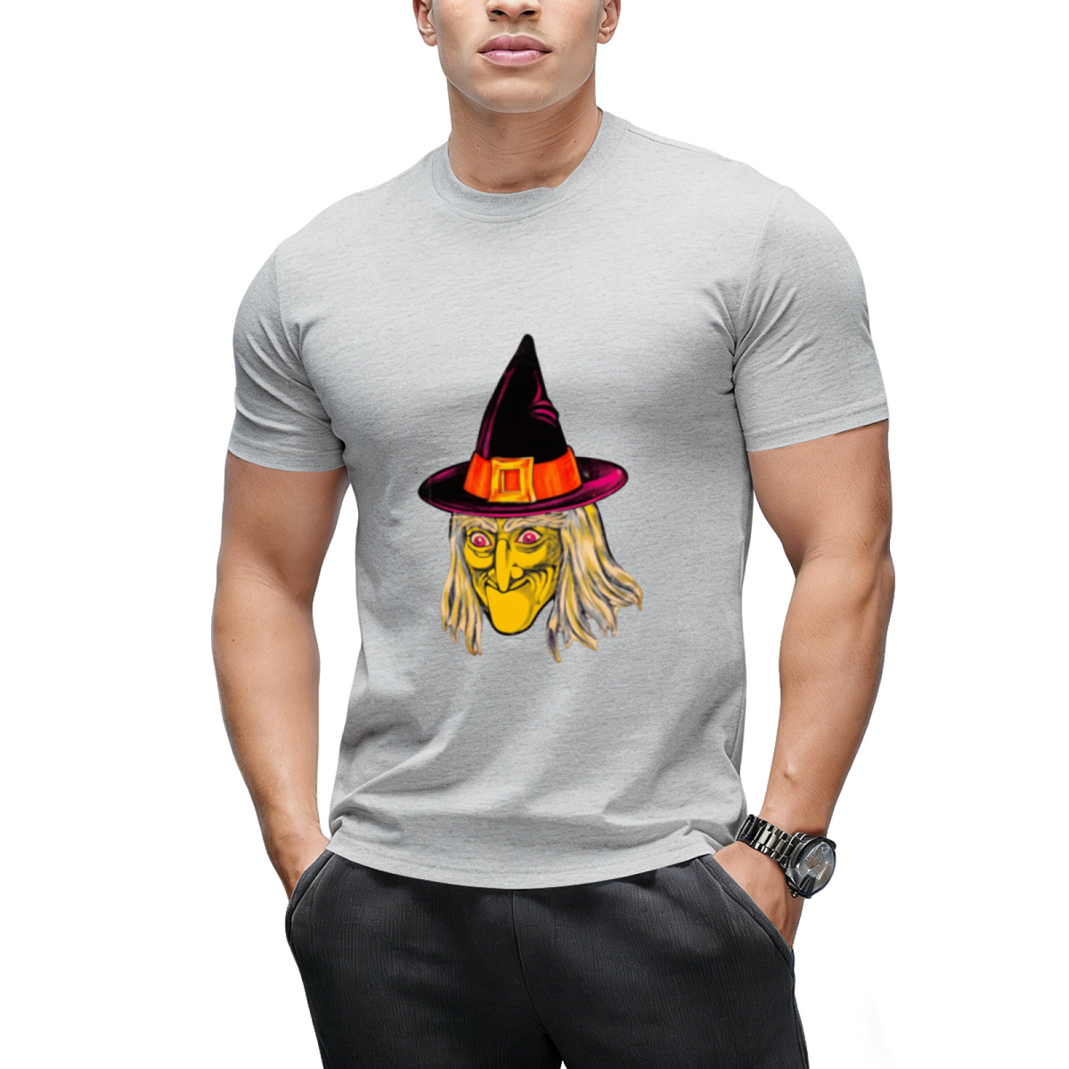 Vintage Witch Decoration Graphic T-Shirt