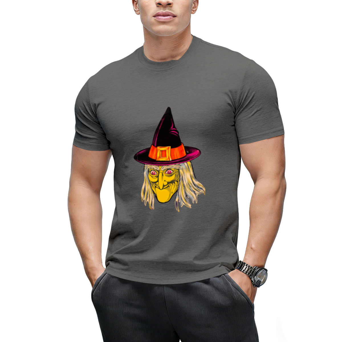 Vintage Witch Decoration Graphic T-Shirt
