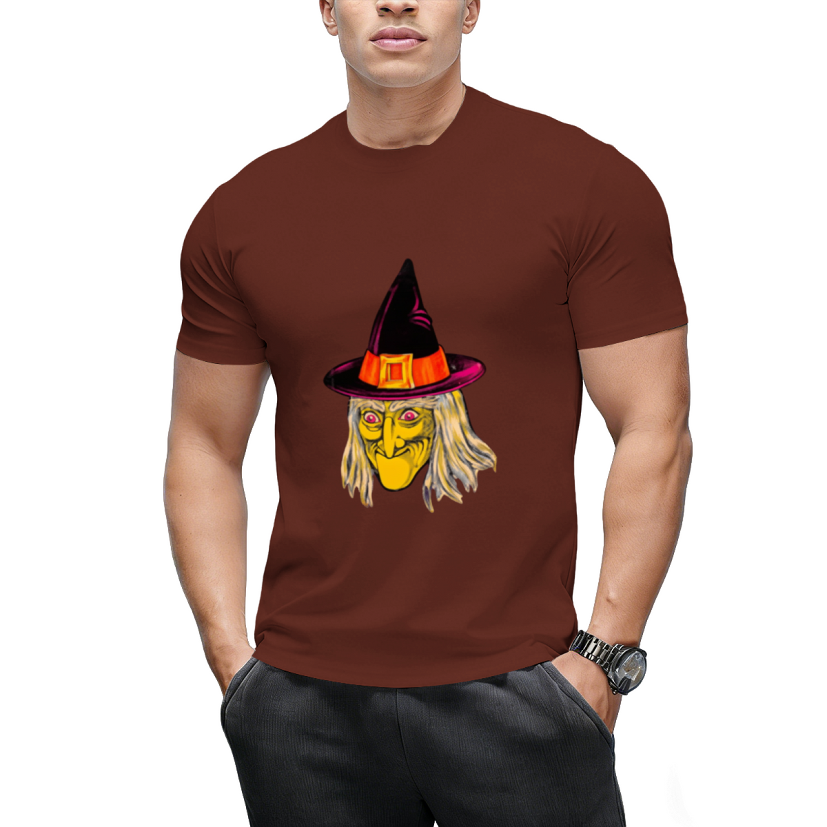 Vintage Witch Decoration Graphic T-Shirt